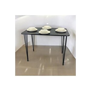 Yemek Masası ,dekoratif Mutfak Masası, Çalışma Masası, Bilgisayar Masası Ağaç Si̇yah Mermer