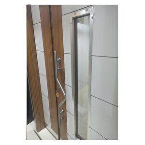 Çelik Kapı Fiyatları Ahşap Desenli Apartman Girişi Çelik Kapı, Dış Cephe Apartman Kapısı Sağ Açılım