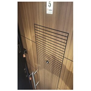 Ahşap Desenli Çelik Kapı, Tırnaklı Çelik Kapı, Çelik Kapı, Düz Model Çelik Kapı Sol Açılım