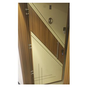 Celik Kapi Tırnaklı Sistem Kale Kilit Çelik Kapı, Eskitme Kasalı Düz Model Daire Kapısı Sol Açılım