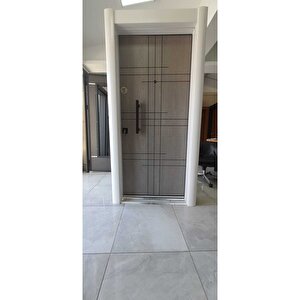 Çelik Kapı, Beyaz - Gri Daire Giriş Kapısı, Düz Model Çelik Kapı