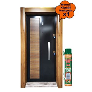 Celik Kapi Ahşap Kaplama Kasalı Kabartmalı Model Daire Kapısı, Çelik Kapı, Villa Kapısı Sol