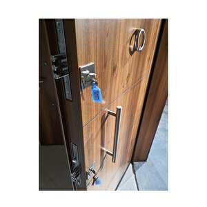 Çelik Kapı Modelleri Ahşap Kaplama Kasalı Düz Model Daire Kapısı, Çelik Kapı Sol Açılım