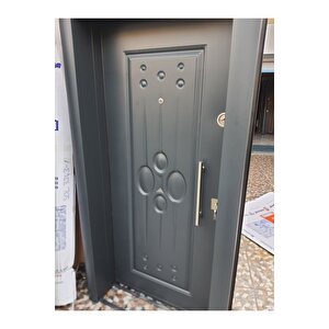 Sac Celik Kapi, Tırnakli Sistem Çelik Kapı, Ahşap Kaplama Kabartmalı Model Daire Kapısı Sağ Açılım
