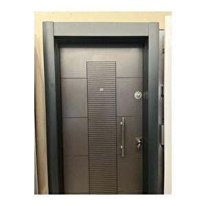 Çelik Kapı, Tırnaklı Çelik Kapı, Daire Kapısı, Çelik Kapı, Ahşap Desenli Kapı Sol Açılım