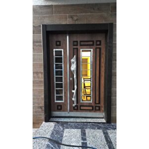 Çelik Kapı, Kabartmalı Model Bina Giriş Kapısı Apartman Kapısı Sol Açılım