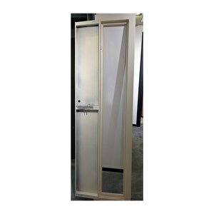 Şaft Kapağı Krem Rengi Kapak Kaynaklı Menteşe Elektrik Panosu 29x197 Cm