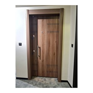 Çelik Kapı, Tırnaklı Daire Kapı Düz Model Statik Kasalı Tanganika Daire Kapısı Sağ Açılım