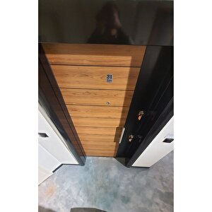 Çelik Kapı, Ahşap Renk Çelik Kapı, Tırnaklı Sistem Çelik Kapı, Gizli Ayar Sağ Açılım