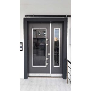 Çelik Kapı Fiyatları Siyah Statik Kasalı Çelik Kapı, Apartman Giriş Kapısı Sol Açılım