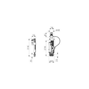 Vitra Rezervuar Iç Takımı 3/6lt Çift Kademeli  330b2010