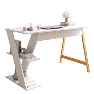Lagomood  Olivia Çalışma Masası  120 Cm  Beyaz Meşe Beyaz - Meşe