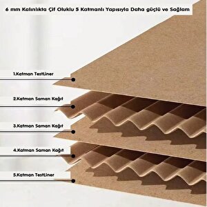 50x40x40cm 10adet 1.kalite 6mm Kalın Boş Karton Koli Ev Taşıma-Çeyiz-Depolama-Nakliye