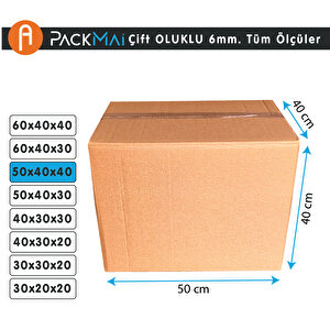 50x40x40cm 10adet 1.kalite 6mm Kalın Boş Karton Koli Ev Taşıma-Çeyiz-Depolama-Nakliye