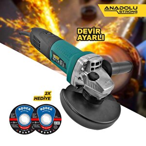 Ans1006 Devir Ayarlı Spral Taşlama 1100 Watt 125 Mm Disk Çapı 2 Adet Disk Hediye