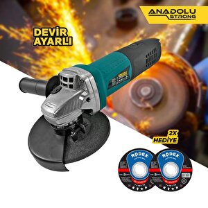 Ans1006 Devir Ayarlı Spral Taşlama 1100 Watt 125 Mm Disk Çapı 2 Adet Disk Hediye