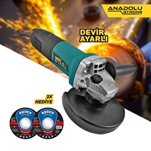 Anadolu Strong Ans1006 Devir Ayarlı Spral Taşlama 1100 Watt 125 Mm Disk Çapı 2 Adet Disk Hediye