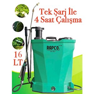 Rapco Turbo 16 Lt Şarjlı Ve Kollı Sırt Tipi İlaç Pompası Akülü İlaçlama Makinesi