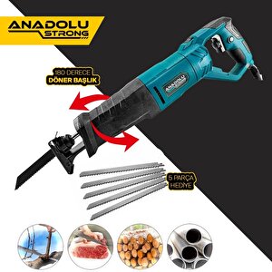 Anadolu Strong Ans1005 850w Tilki Kuyruğu Kemik Kesim Makinası 180 Derece Döner Kafalı Hediyeli