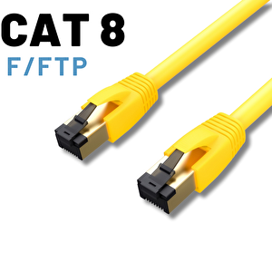 Irenis 5 Metre Cat8 Kablo F/ftp Lszh Ethernet Network Lan Ağ Kablosu Sarı