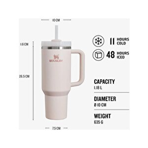 Stanley Quencher Pipetli Termos Bardak 1.18 Lt Pudra