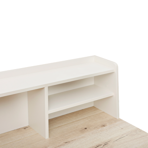 Tower Raflı Çalışma Masası - Ceviz / Krem 115,5x55x106 Cm