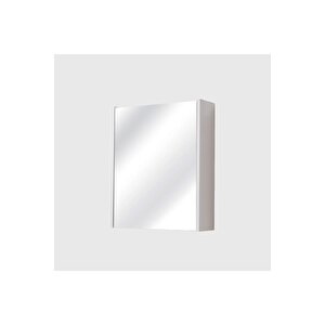 Aynalı Banyo Dolabı – Raflı Lavabo Üstü, Modern Tasarım 55x60 Beyaz
