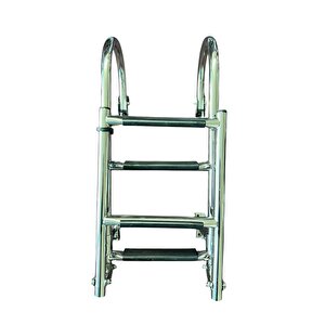 Krom Katlanir Merdi̇ven 2+2 4 Basamak