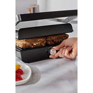 Grilliant 1346h Inox Gövdeli Döküm Plakalı Tost Ve Izgara Makinesi
