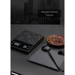 Kahve Terazisi Hassas Zaman Ayarlı Elektronik Mutfak Tartısı