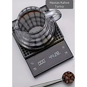 Kahve Terazisi Hassas Zaman Ayarlı Elektronik Mutfak Tartısı