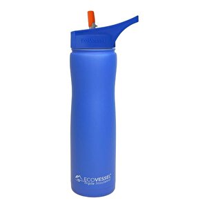 Eco Vessel Summit Insulated Steel Straw Bottle Termos 0.75 Litre-mavi̇
