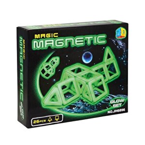 Magic Magnetic 26 Parça Karanlıkta Parlayan Mıknatıslı Şekiller Jh6896
