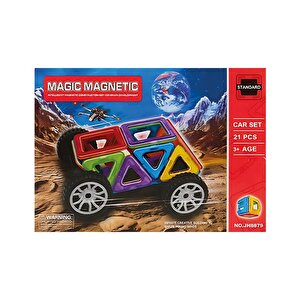 Oyuncak Magic Magnetic Araba 21 Parça Jh8879