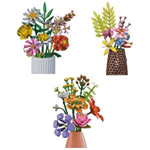 Ctoys Surprise Flower Building Block 3lü Set