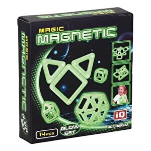 Magic Magnetic 14 Parça Karanlıkta Parlayan Mıknatıslı Şekiller Jh8952a