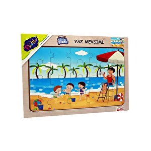 Ahşap Eğitici Puzzle Yaz Mevsimi Ony120