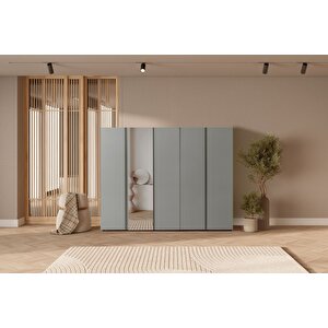 Bony Grey 5 Kapılı Gardırop
