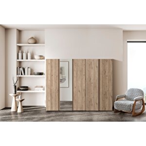 Bony Brown 5 Kapılı Gardırop