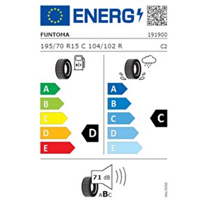 Funtoma 195/70 R15 C Tl 104/102r 8pr Vanfun Kamyonet Yaz Lastiği (üretim Tarihi:2025)