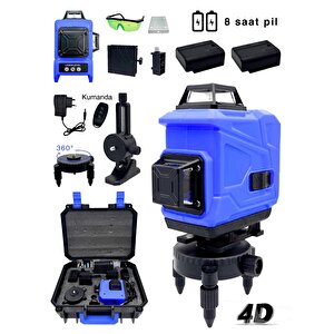 Pro 360° 16 Köşe Otomatik Hizalamalı Lazer Metre Hizalama Yeşil Çizgili Lazer Hizalama Su Terazisi.