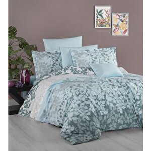 Nevresim Takımı % 100 Cotton Tek Kişilik - Mavi (23309)