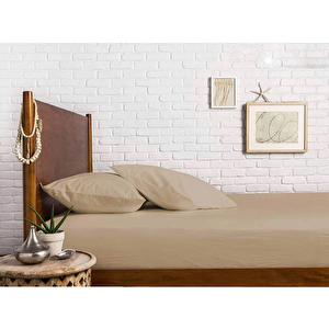 Pamuklu Lastikli Penye Çarşaf Tek Kişilik Cappucino 100x200 Cm
