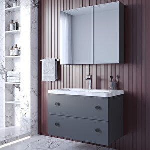 Home Tiflis 65 Cm Mdf Banyo Dolabı Seti Antrasit