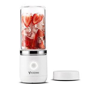 Taşınabilir Kablosuz Şarjlı Cam Smoothie El Blenderi Beyaz ( Türkiye Garantili)