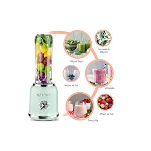 Yasomi Bl019 Retro Smoothie Blender Yeşil ( Türkiye Garantili )