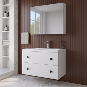 Home Tiflis 65 Cm Mdf Banyo Dolabı Seti Beyaz