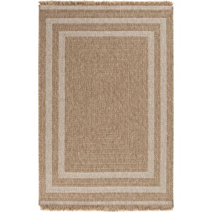 Mocha 668 Beyaz Halı Kilim Mutfak Koridor Yolluk Jüt Hasır Görünüm Dokuma Makine Halı 100x300 cm