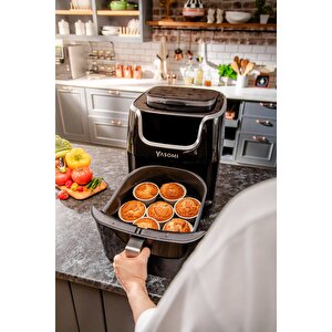 Yasomi Y77 Xxl Buharli Airfryer Fritöz 7lt 1700w Siyah ( Türkiye Garantili )