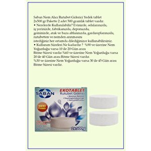 2x500 Gr Nem Alıcı Yedek Tablet Vanilya Kokulu